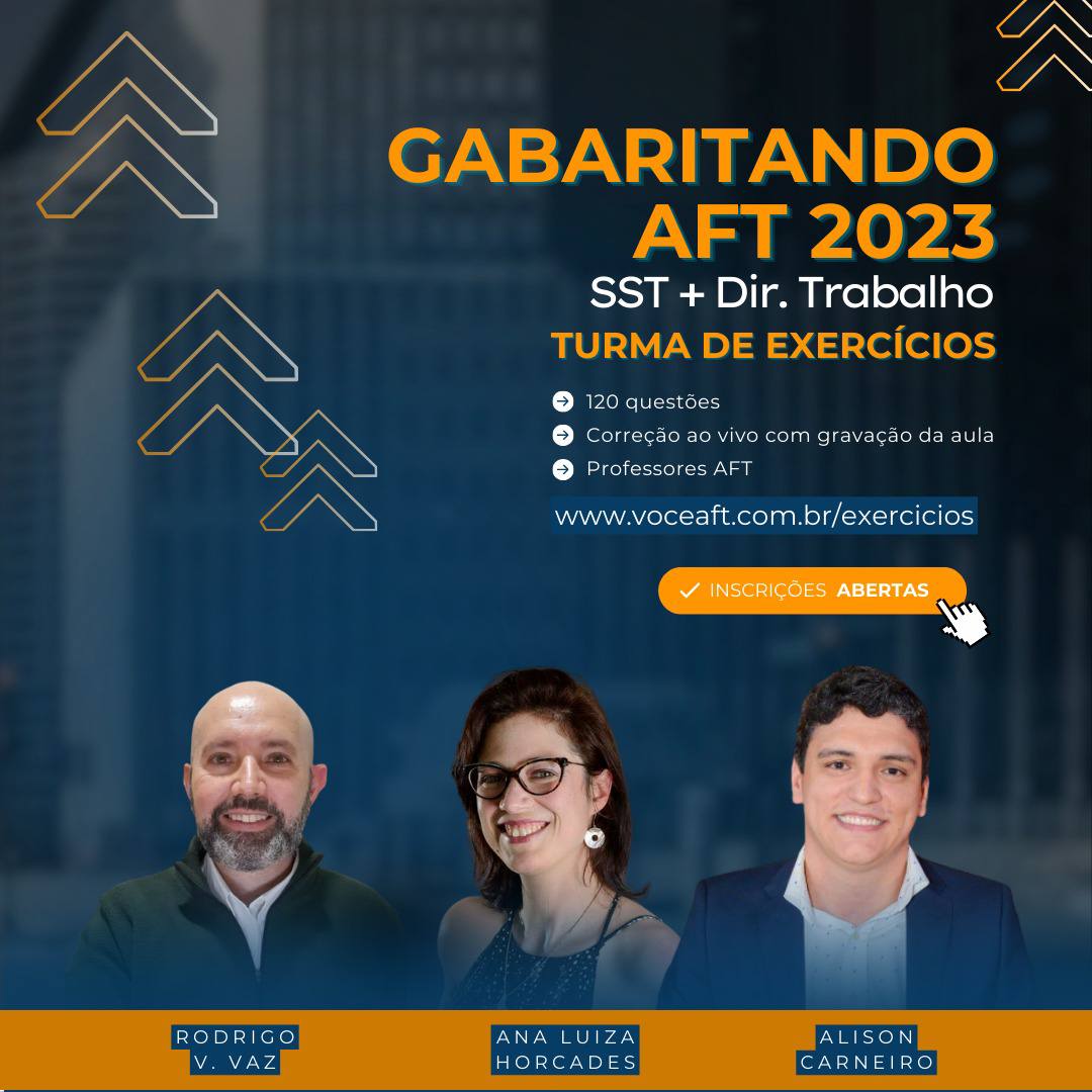 Gabaritando Sst E Trabalho VocÊ Aft Aprovando Muita Gente Boa 7518